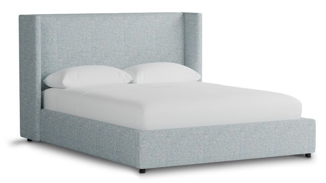 Captiva Natural Beauty Light Blue 48" Upholstered Shelter Bed