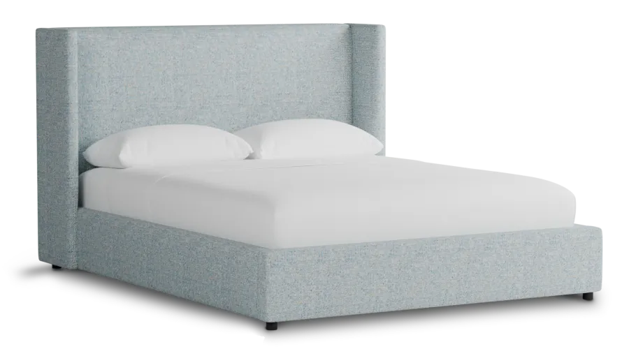 Captiva Natural Beauty Light Blue 48" Upholstered Shelter Bed