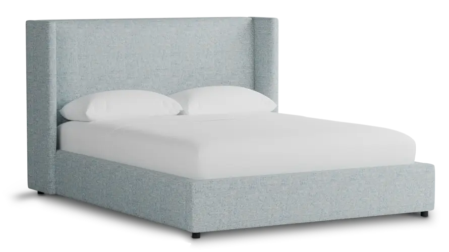 Captiva Natural Beauty Light Blue 48" Upholstered Shelter Bed Captiva Natural Beauty Light Blue 48" Upholstered Shelter Bed