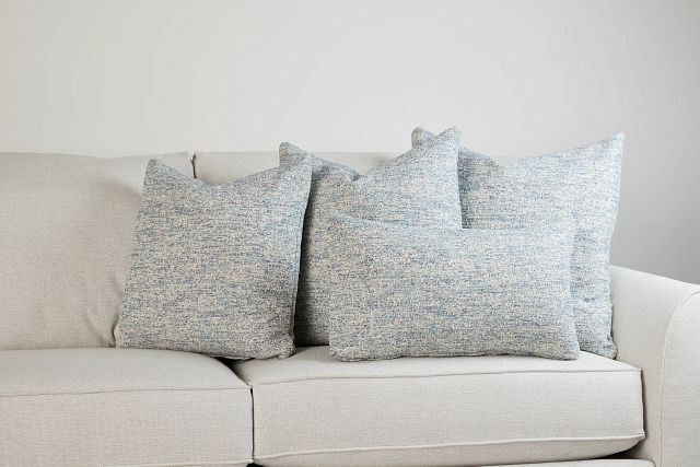 Baxter Light Blue 24" Accent Pillow