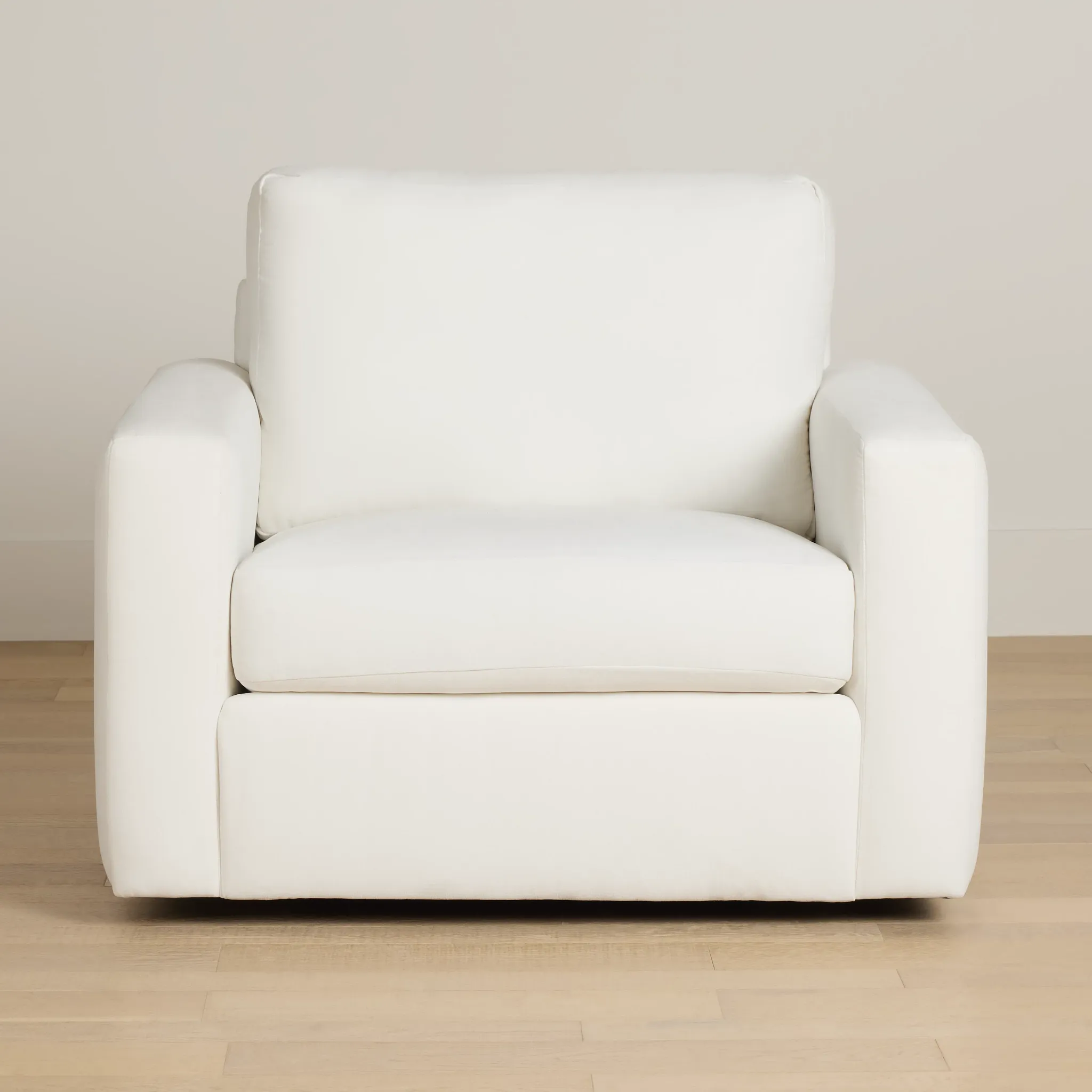 Citymod White Fabric Swivel Chair