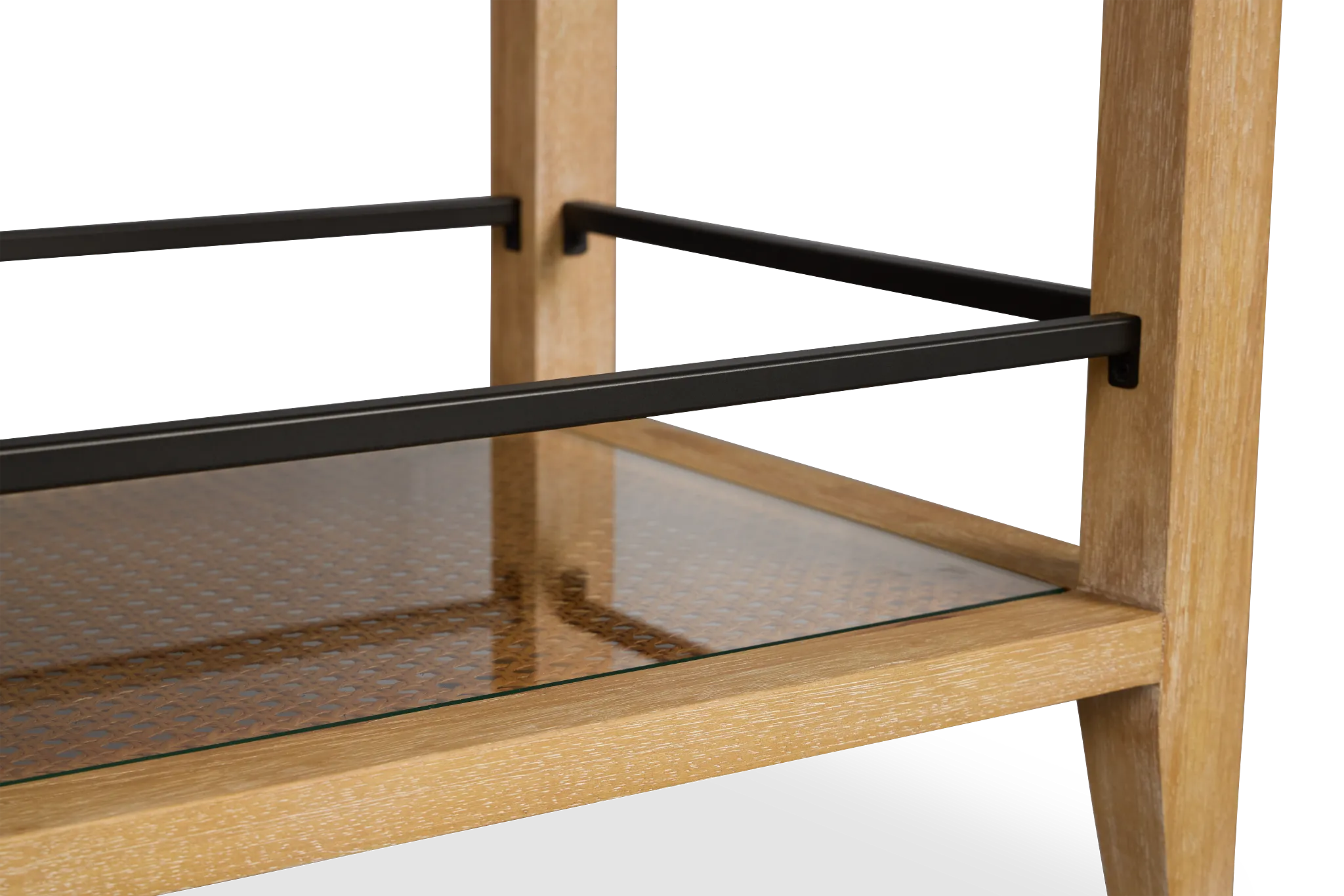 Nantucket Light Tone Woven Bar Cart