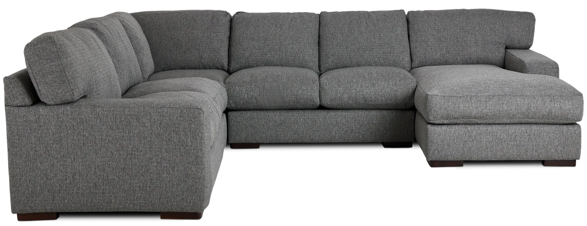 Veronica Dark Gray Down Medium Right Chaise Sectional