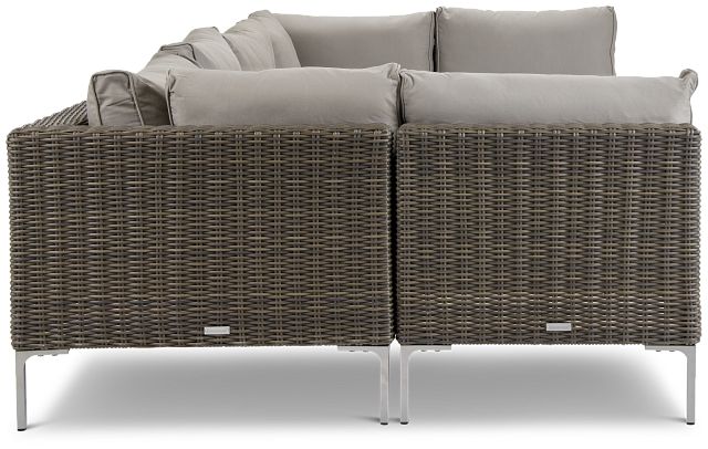 Tulum Gray Woven 6-piece Modular Sectional