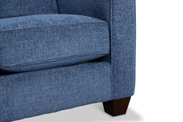 Andie Blue Fabric Left Chaise Sectional