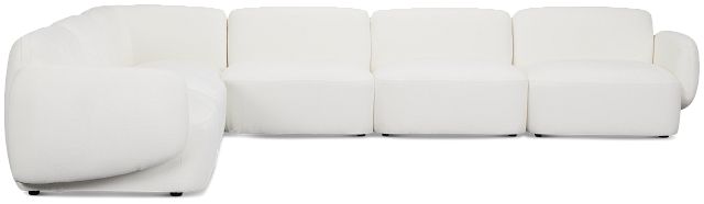 Halsey White Fabric Medium Two-arm Sectional