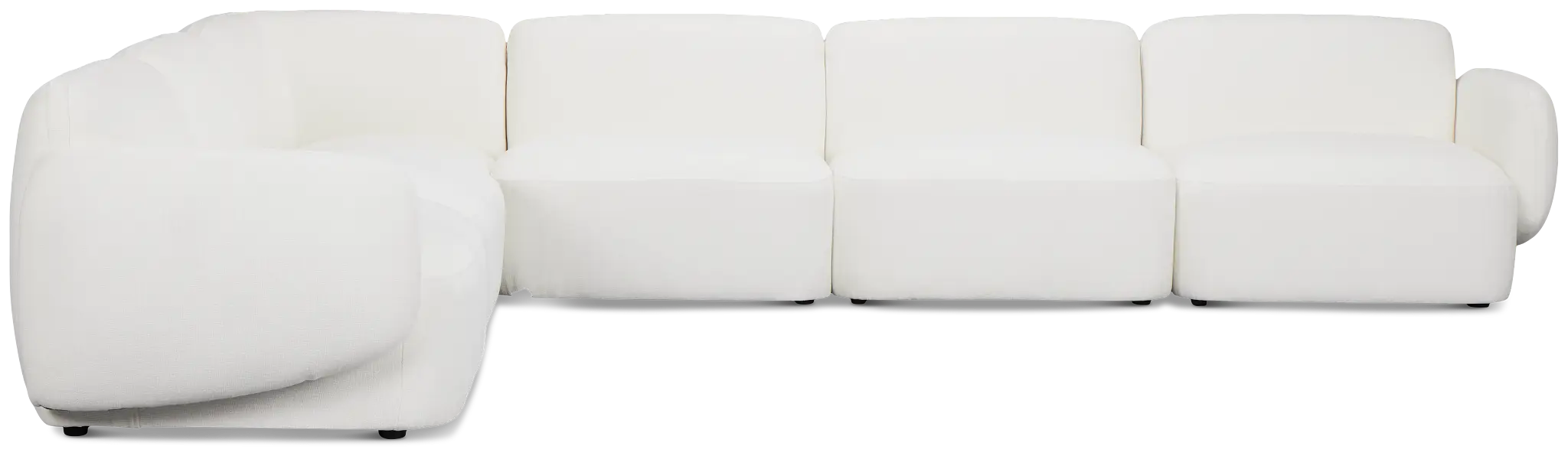 Halsey White Fabric Medium Two-arm Sectional Halsey White Fabric Medium Two-arm Sectional