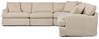 Marren Beige Fabric Large Two-arm Sectional