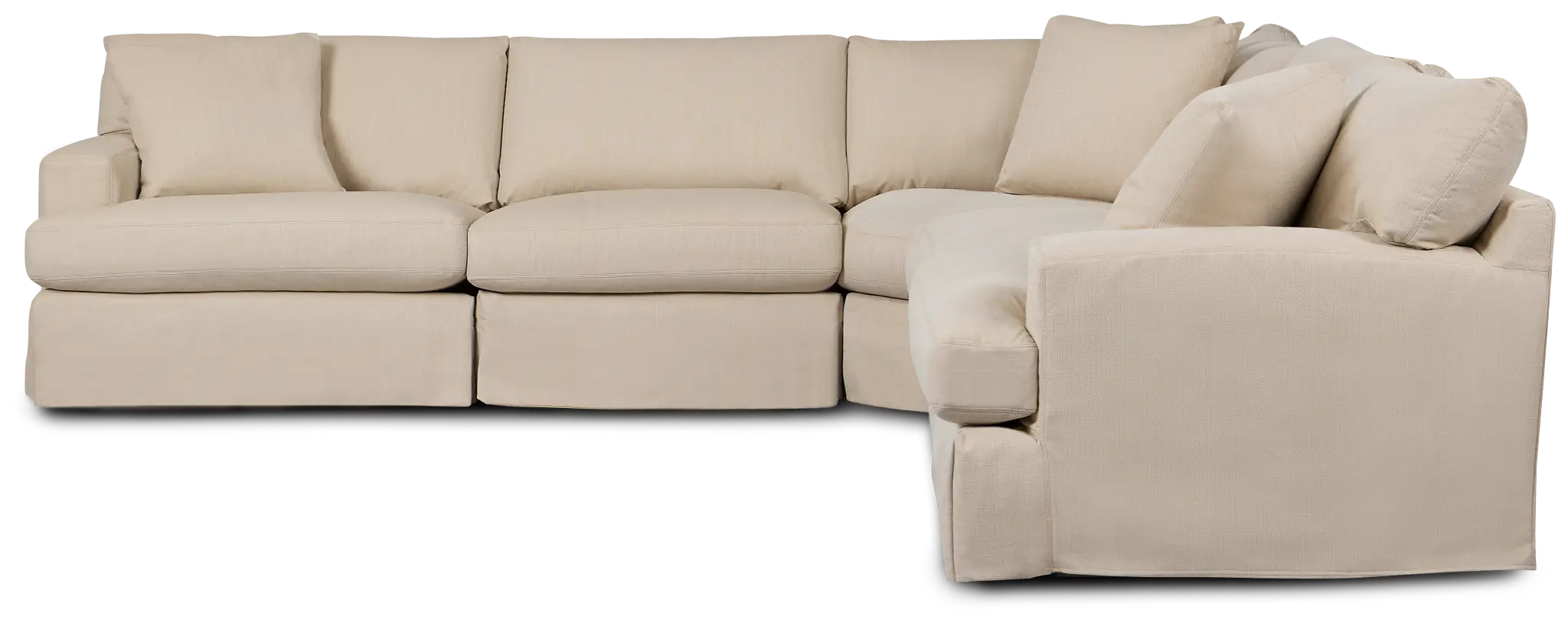 Marren Beige Fabric Large Two-arm Sectional Marren Beige Fabric Large Two-arm Sectional