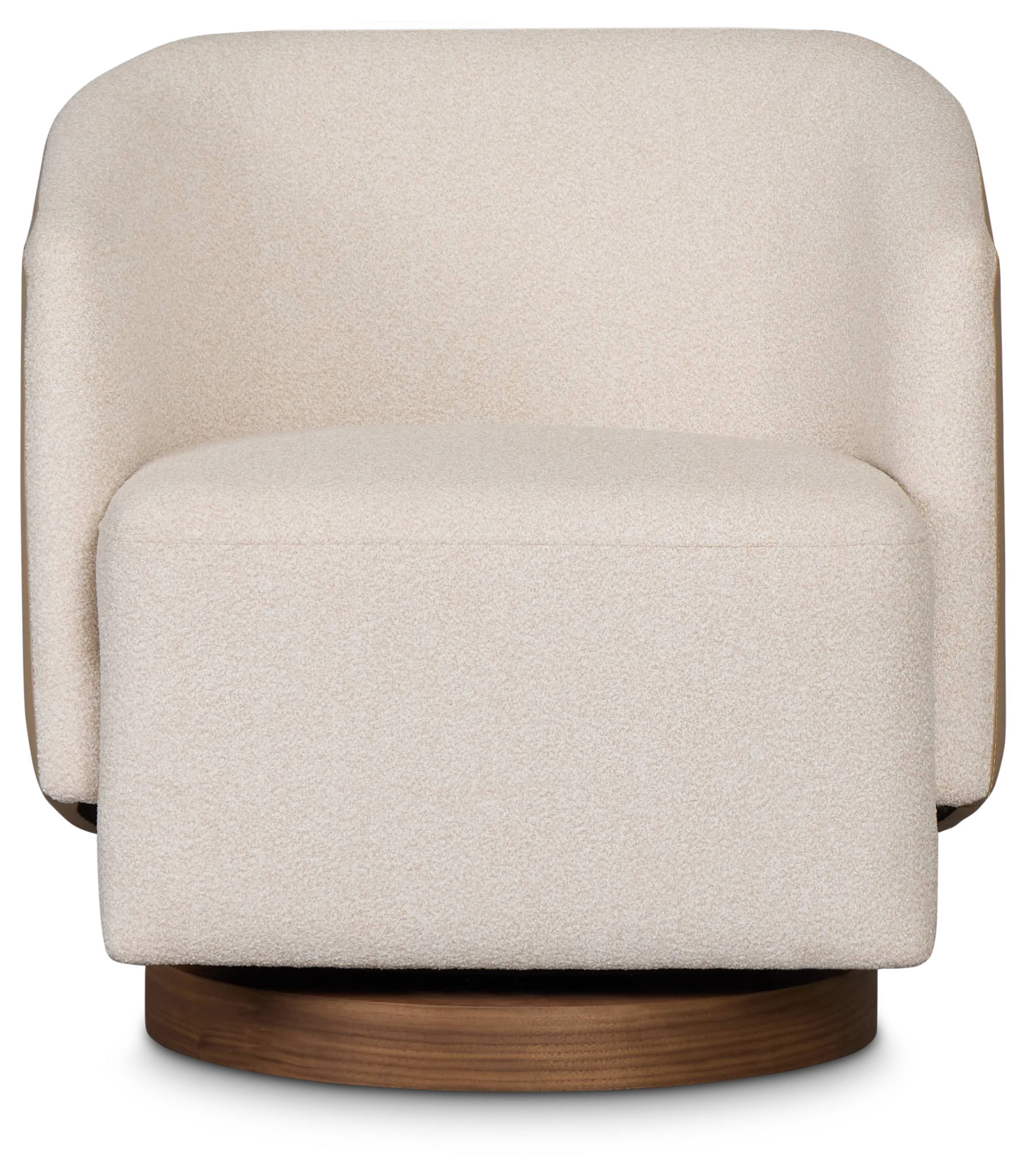 Luna Beige Fabric Swivel Chair