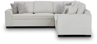 Blakely White Fabric Medium 2-arm Right Facing Sleeper Sectional
