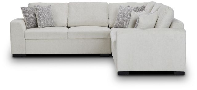 Blakely White Fabric Medium 2-arm Right Facing Sleeper Sectional
