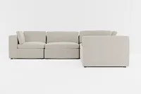 Destin Revenue Beige Fabric 5-piece Modular Sectional