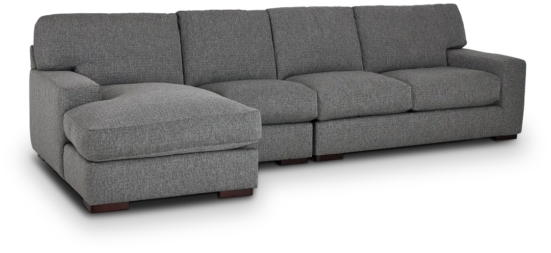 Veronica Dark Gray Down Small Left Chaise Sectional