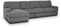 Veronica Dark Gray Down Small Left Chaise Sectional
