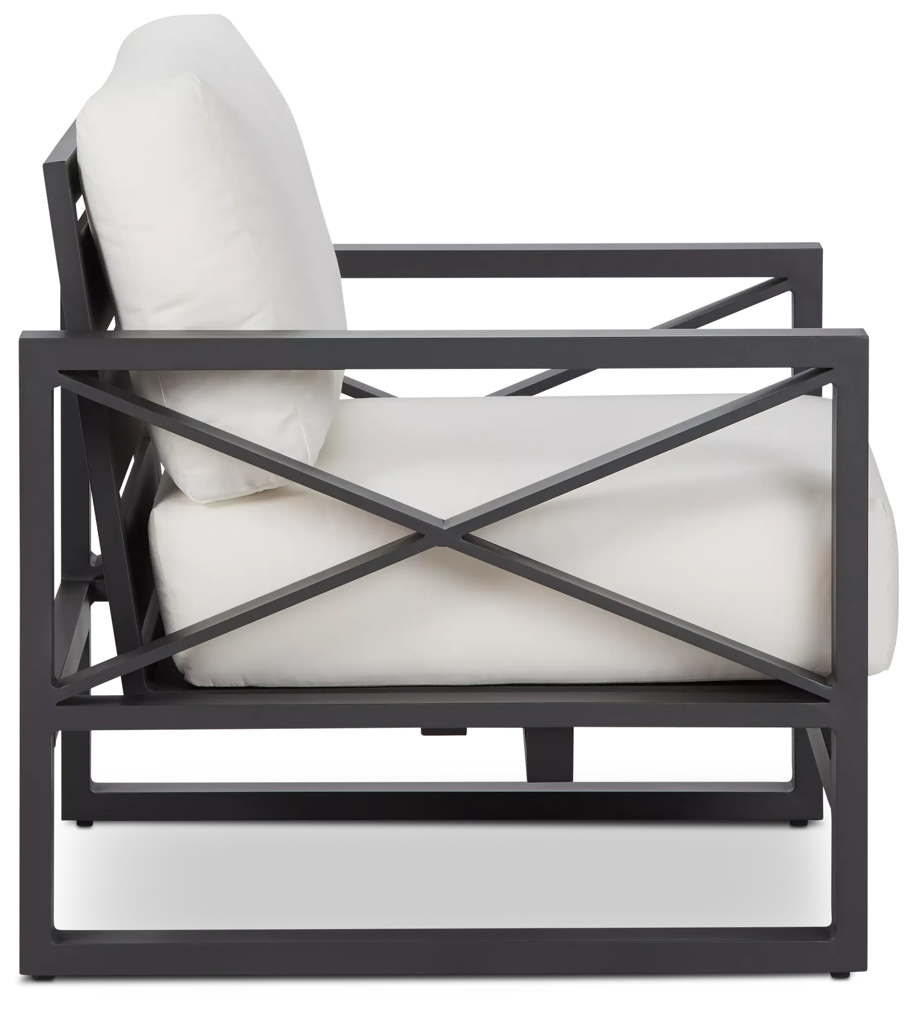 Linear Dark Gray White Rocking Chair