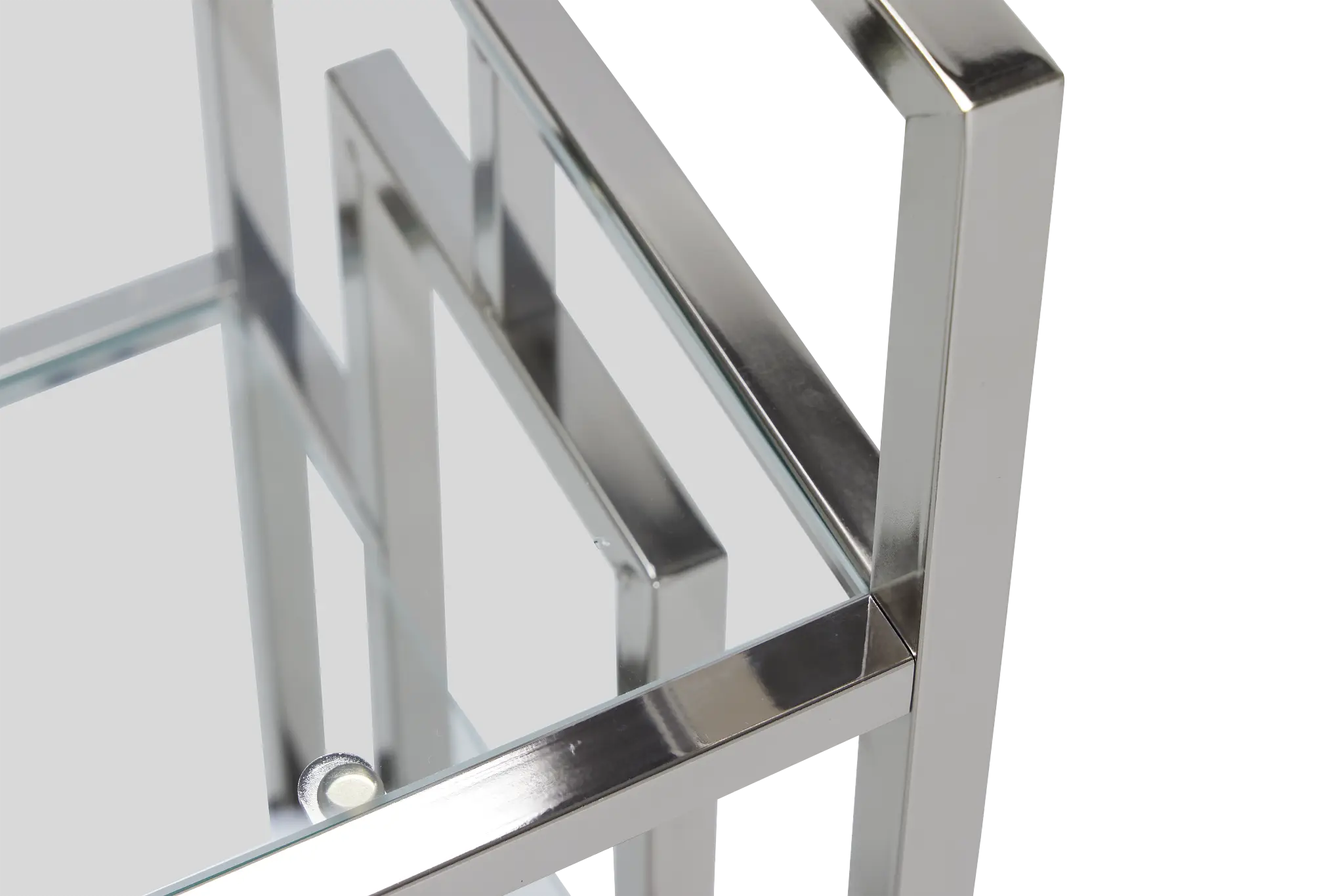 Ezra Silver Chrome Bar Cart Ezra Silver Chrome Bar Cart