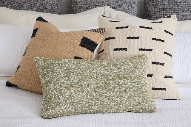 Baxter Green Lumbar Accent Pillow