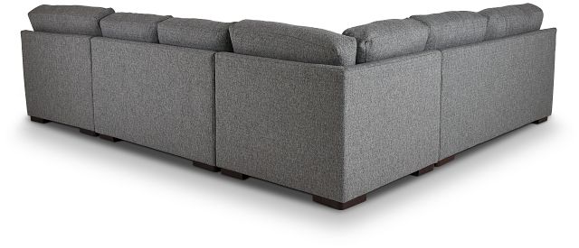 Veronica Dark Gray Down Medium Right Chaise Sectional