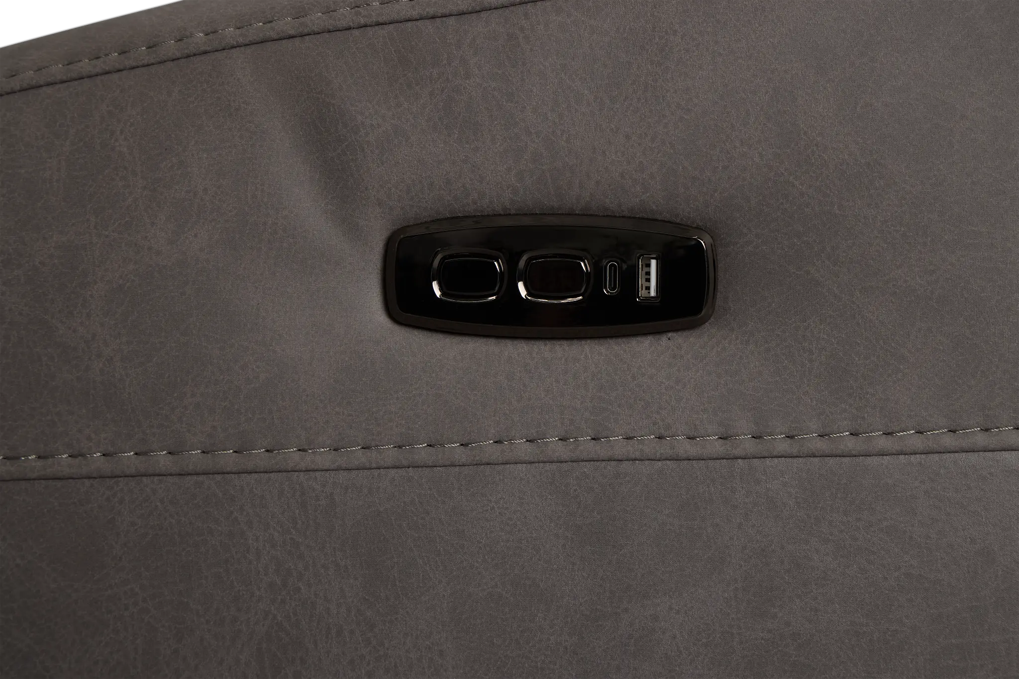 Colton Light Gray Micro Power Reclining Sofa W/ Power Headrest Colton Light Gray Micro Power Reclining Sofa W/ Power Headrest