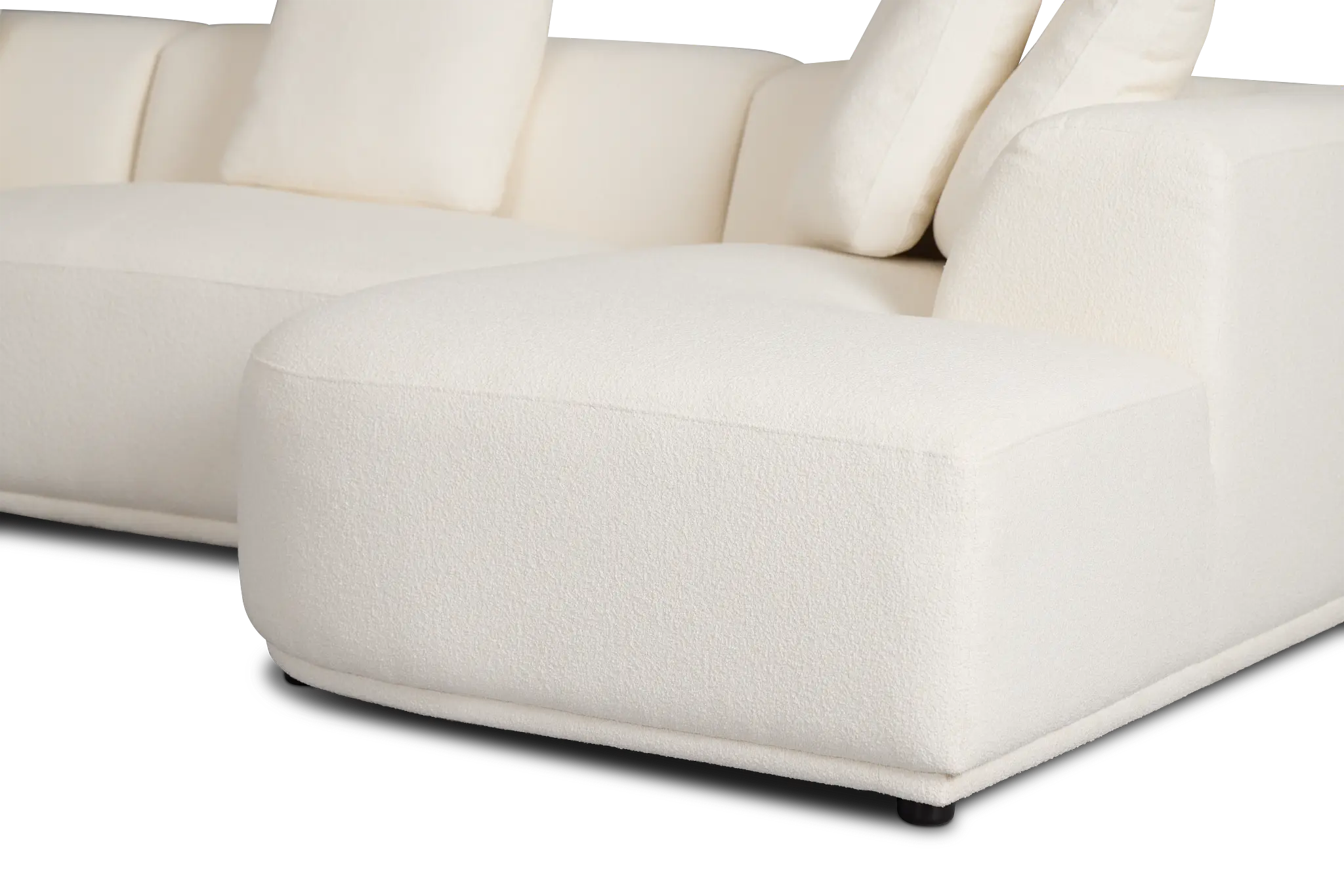 Catalina White Fabric Large Right Chaise Sectional Catalina White Fabric Large Right Chaise Sectional