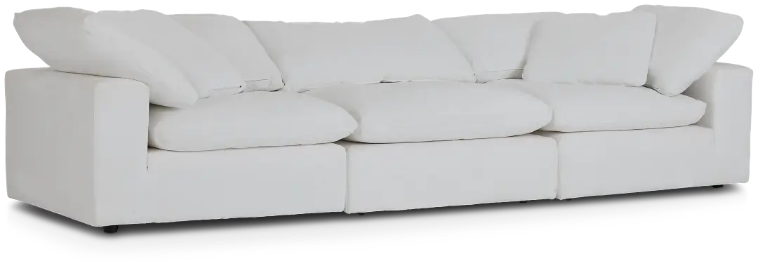 Nixon White Fabric 3-piece Modular Sofa Nixon White Fabric 3-piece Modular Sofa