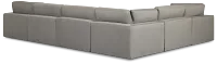 Grant Light Gray Fabric 6-piece Modular Sectional
