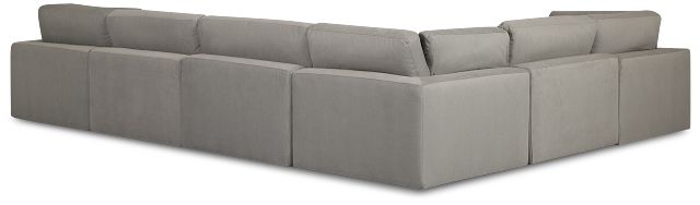 Grant Light Gray Fabric 6-piece Modular Sectional