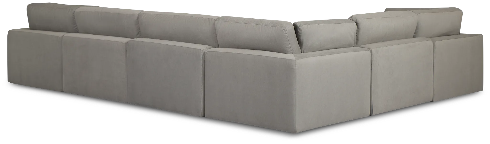 Grant Light Gray Fabric 6-piece Modular Sectional