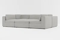Destin Maguire Gray Fabric 6-piece Pit Sectional