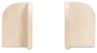 Kaia Beige Stone Bookends
