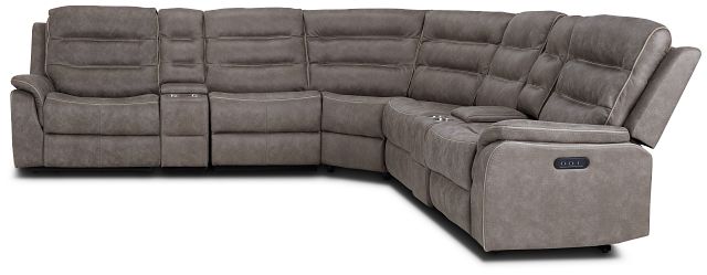 Grayson Micro Large Dual Power Reclining Two-arm Sectional