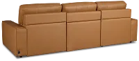 Rudy Brown Lthr/vinyl Left Power Extension Chaise Sectional