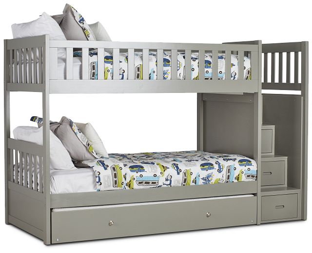 Bailey Gray Trundle Bunk Bed