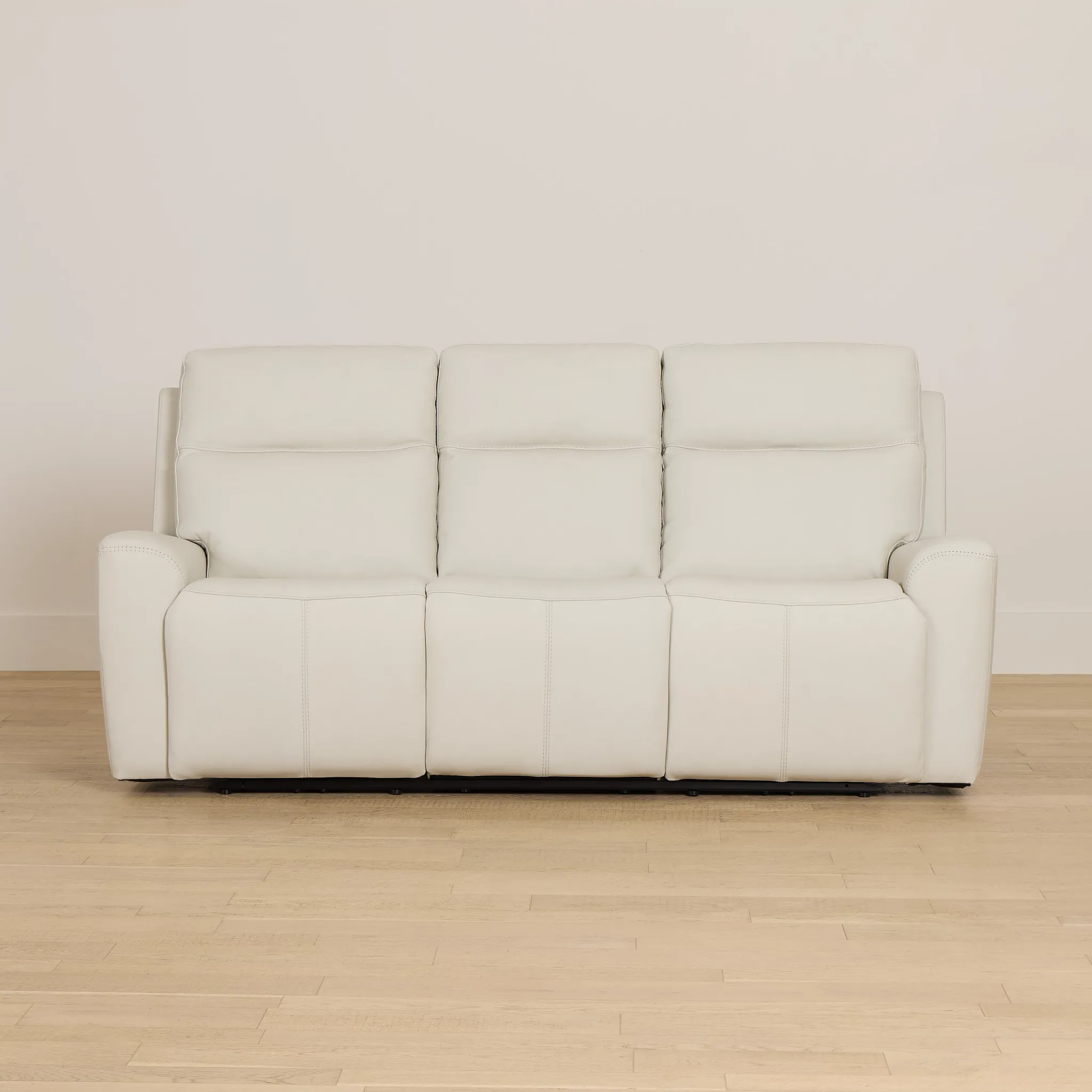 Sterling Ivory Lthr/vinyl Power Reclining Sofa