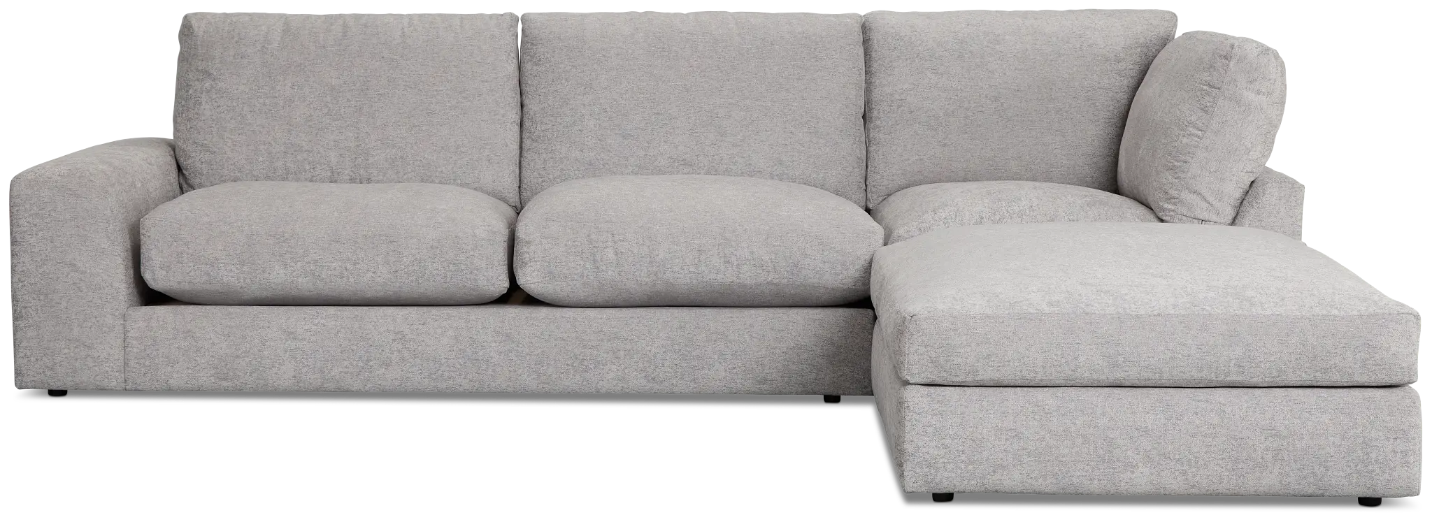 Calista Pewter Fabric Small Right Bumper Sectional Calista Pewter Fabric Small Right Bumper Sectional