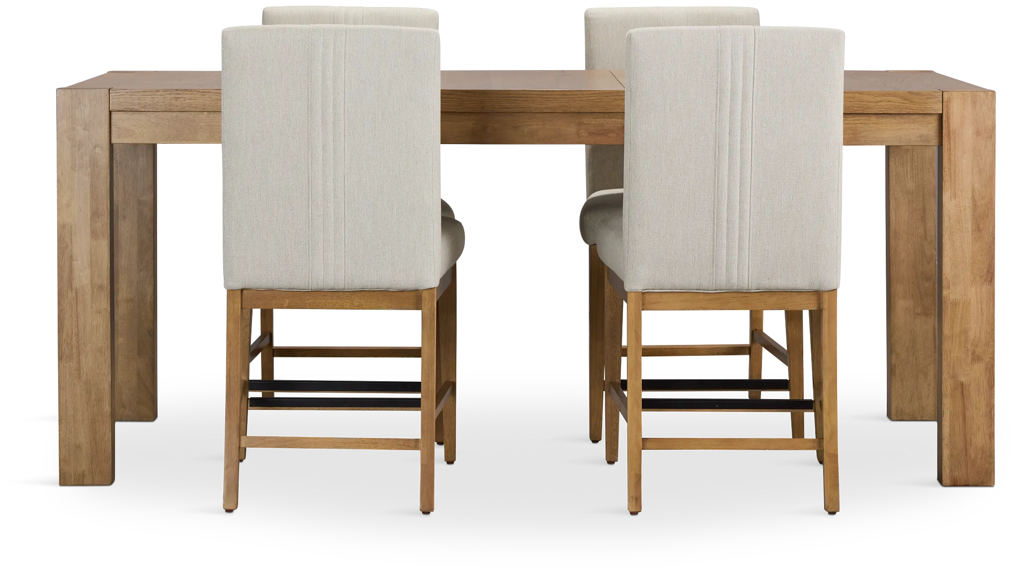 Tahoe Light Tone High Table & 4 Upholstered Barstools
