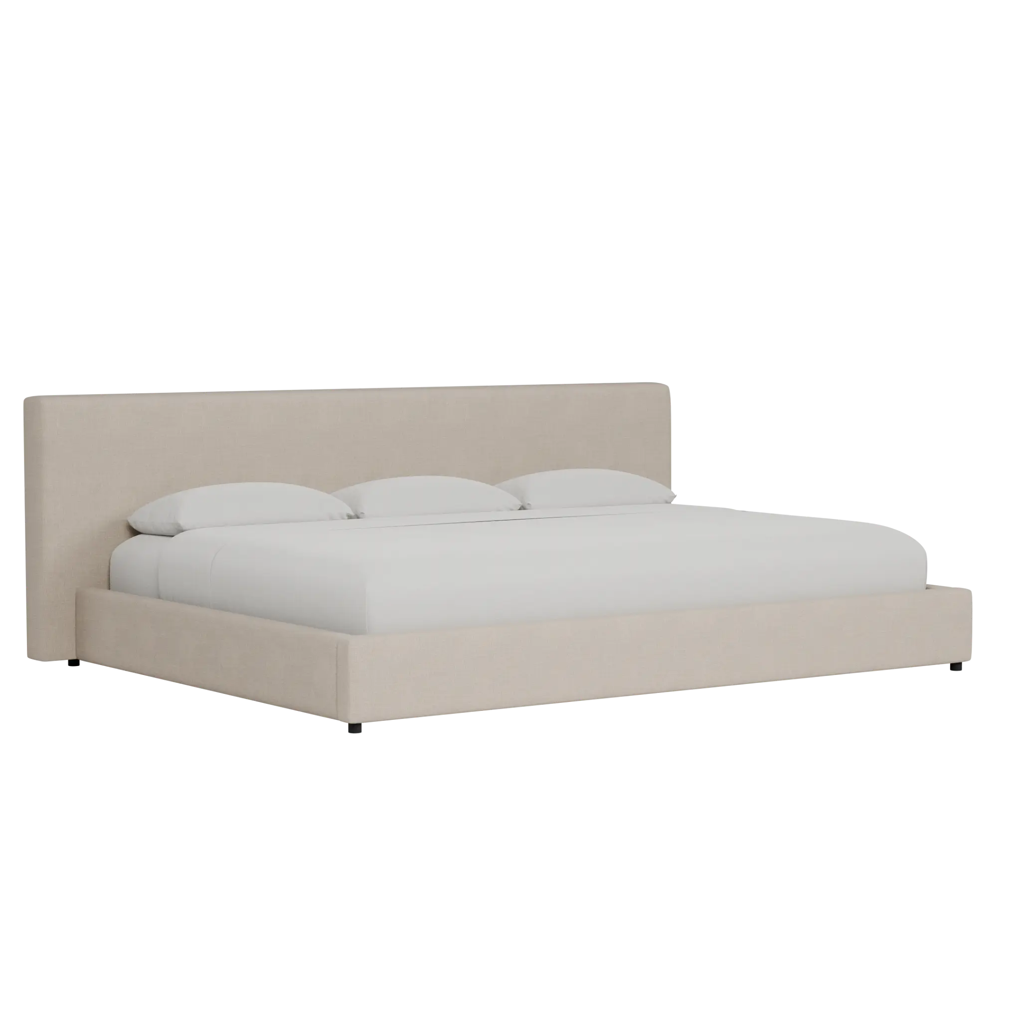 Grayton Linen Beige 44" Upholstered Platform Bed Grayton Linen Beige 44" Upholstered Platform Bed
