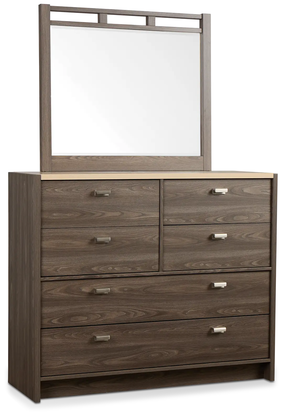 Warren Two-tone Stone Dresser & Mirror Warren Two-tone Stone Dresser & Mirror