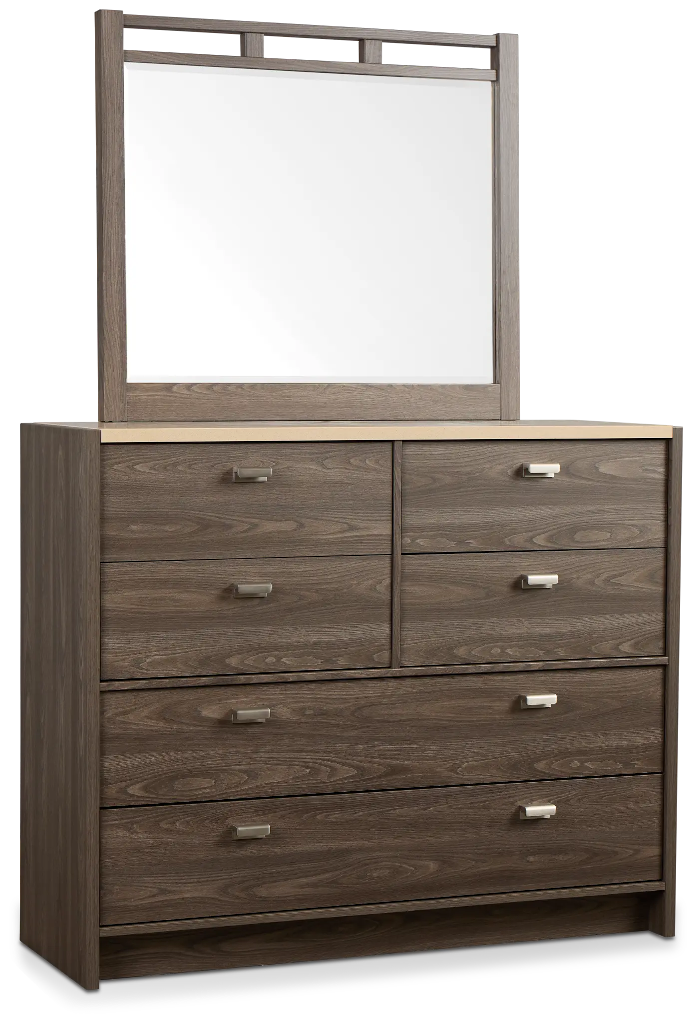 Warren Two-tone Stone Dresser & Mirror Warren Two-tone Stone Dresser & Mirror