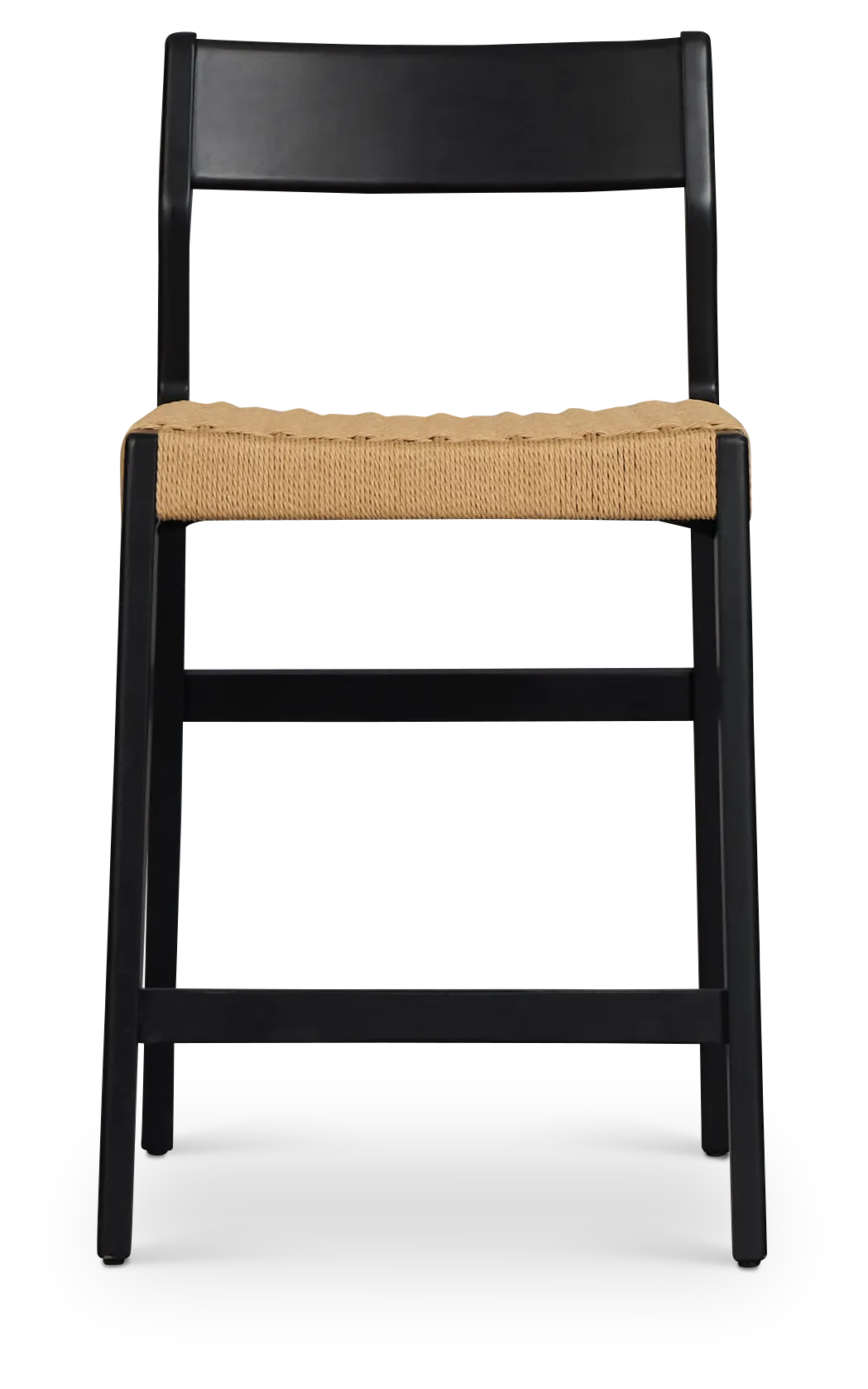 Santorini Black 24" Woven Barstool