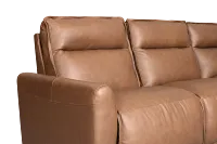 Edison Dark Brown Lthr/vinyl Small Dual Power Reclining Two-arm Sectional