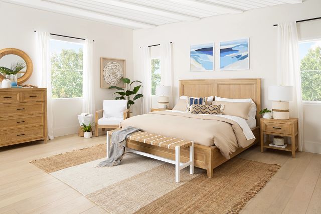 Nantucket Light Tone Panel Bed