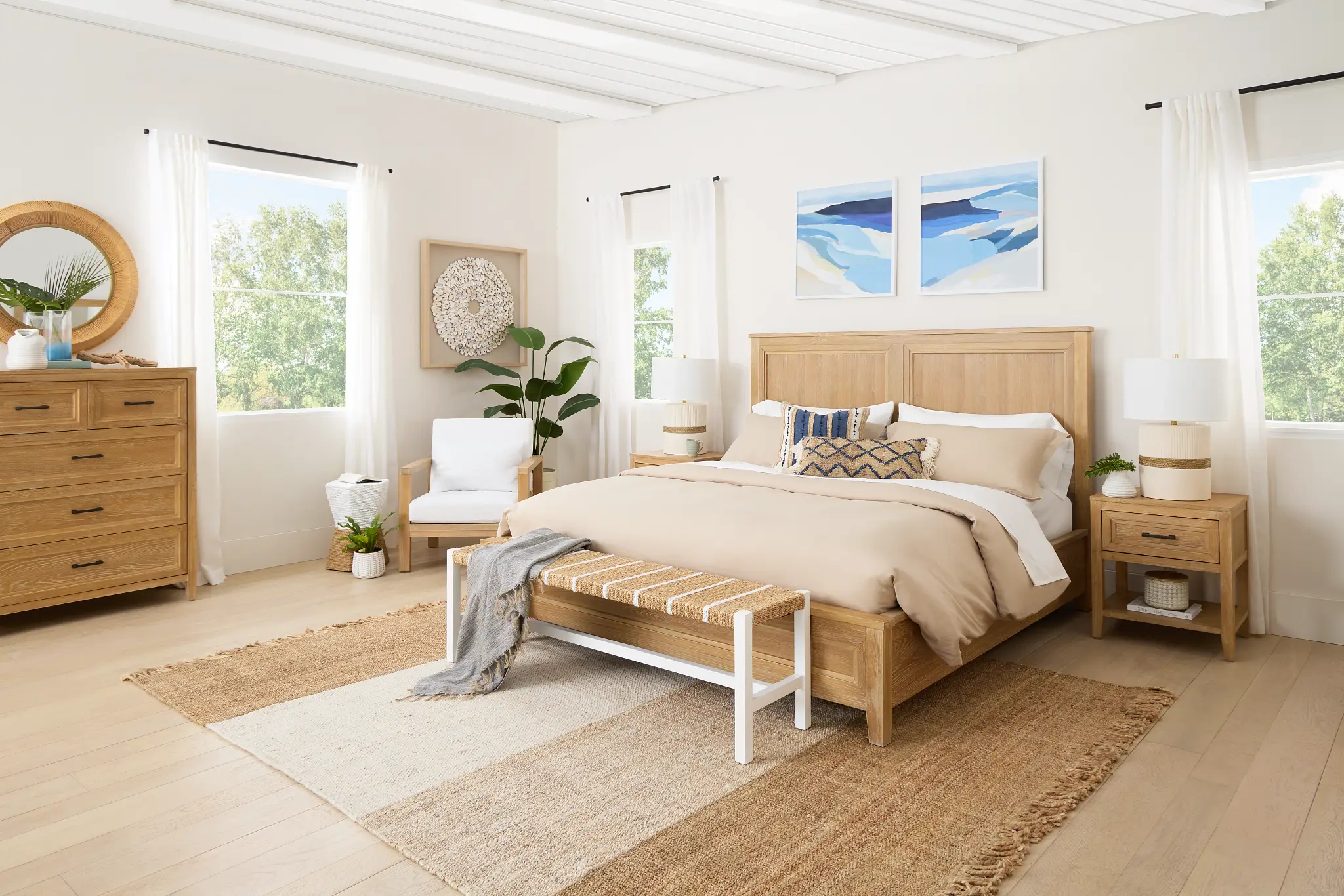 Nantucket Light Tone Panel Bed Nantucket Light Tone Panel Bed