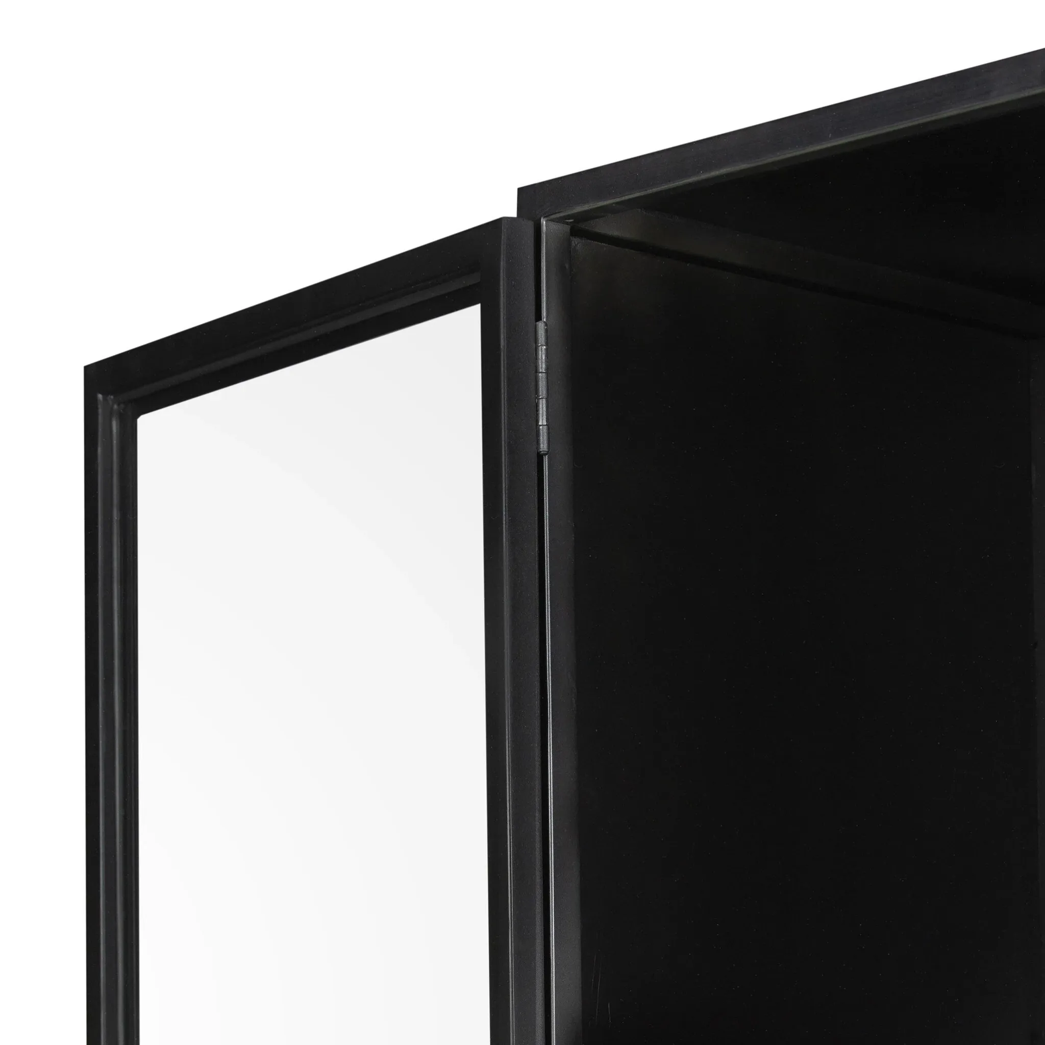 Four Hands Shadow Box Black Curio Cabinet