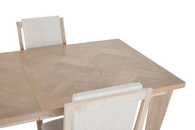 Boca Grande Light Tone Rectangular Table & 4 Upholstered Chairs (11)