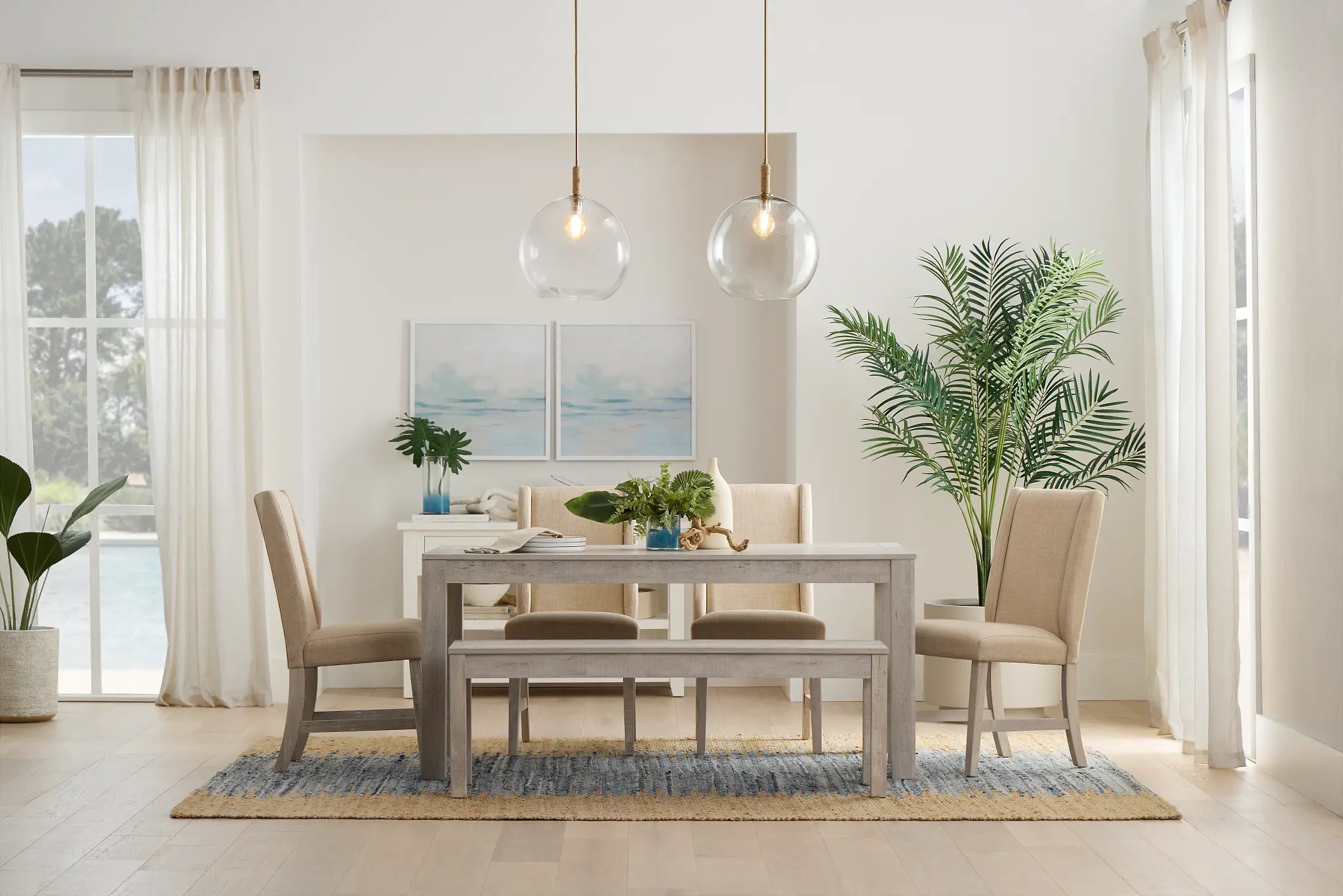 Delray White Rectangular Table Delray White Rectangular Table