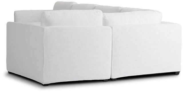 Willow White Fabric Medium Two-arm Sectional