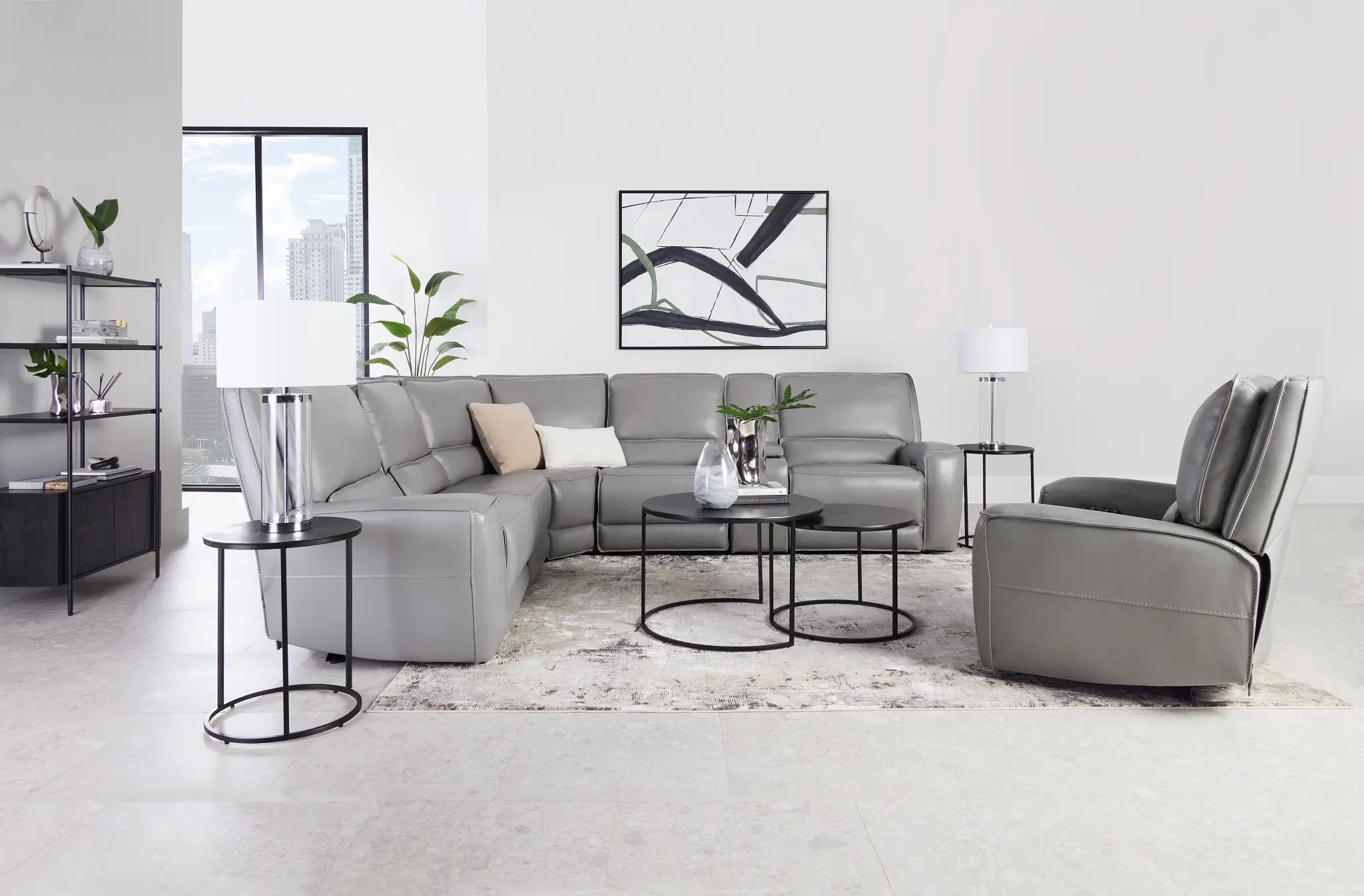 Doren Black Round Nesting Coffee Table Doren Black Round Nesting Coffee Table