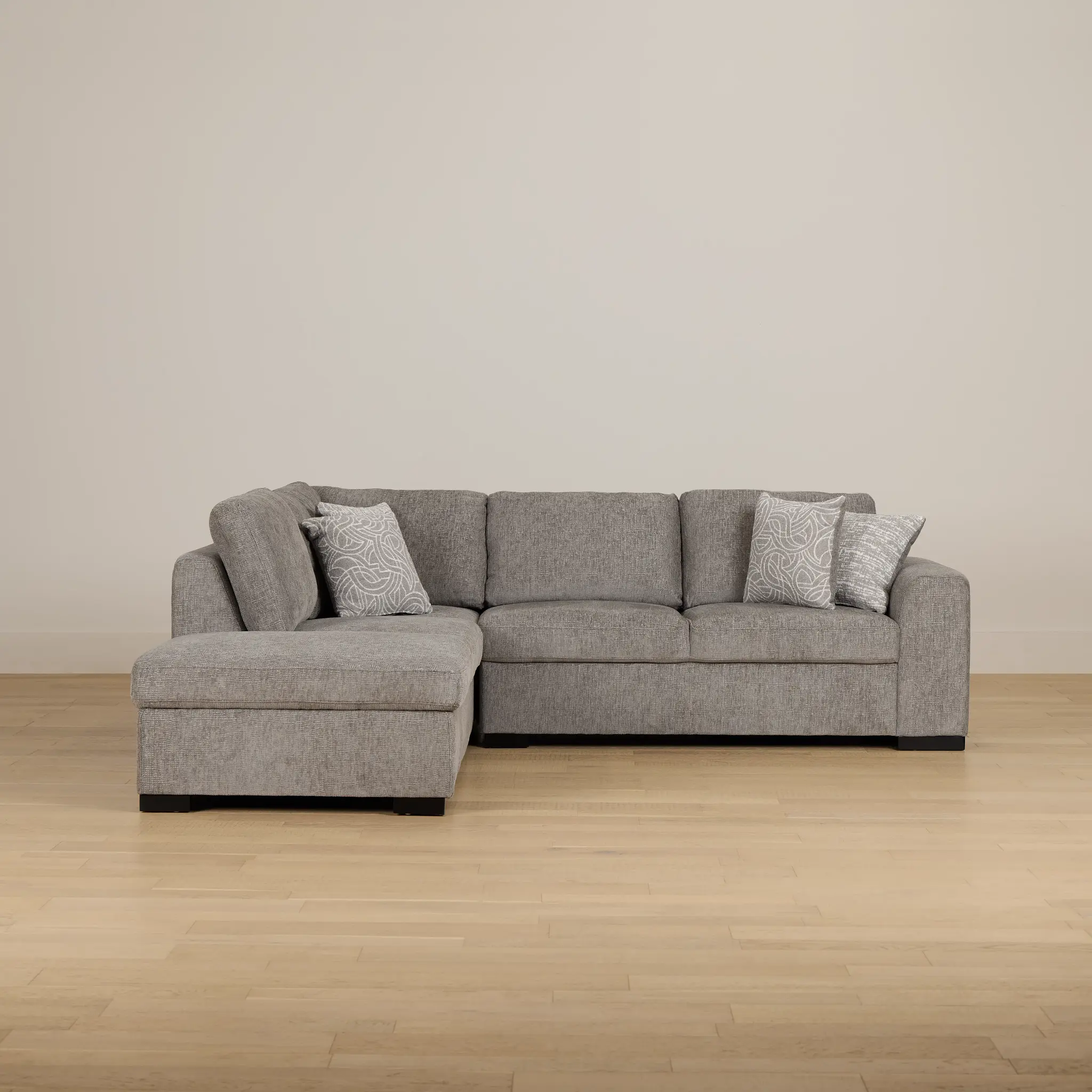 Blakely Gray Fabric Small Left Bumper Sectional Blakely Gray Fabric Small Left Bumper Sectional